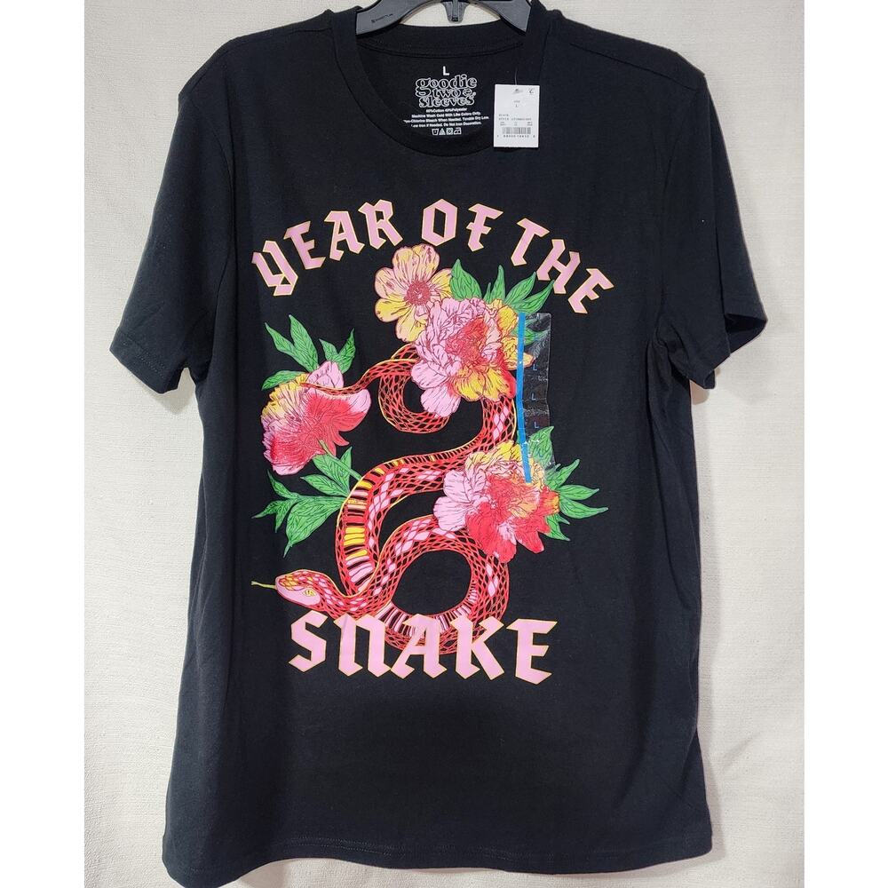 Goodie two sleeves year of snake shirt men's Large